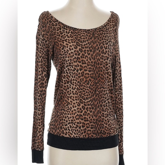 Michael Kors Tops - NWT Michael Kors cheetah Leopard Print Long Sleeve Top-toffee size 1x
